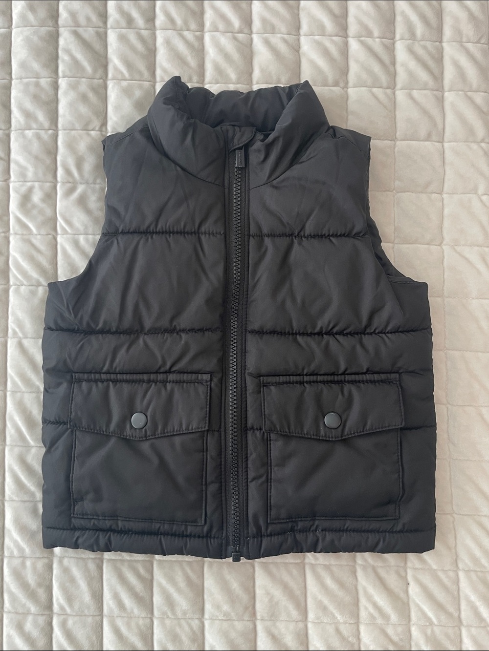 Kids Black Puffer Vest